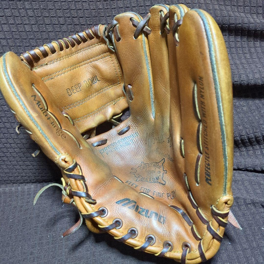 オールドMizuno ゴールデンカップ硬式グローブ 右投げ ブラウン
