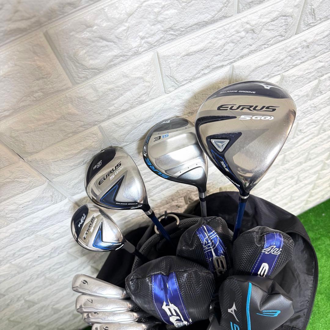ゴルフセット　豪華　Mizuno EURUS 安心ブランド　ラウンド仕様　右打