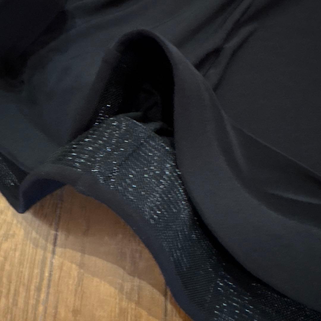 gentil 黒い社交ダンスドレス レース長袖L