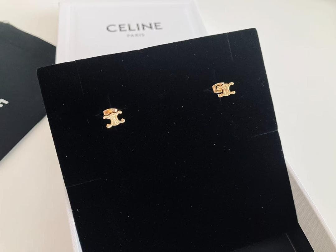 CELINE ゴールドネックレス＆ピアスセット　ノベルティ