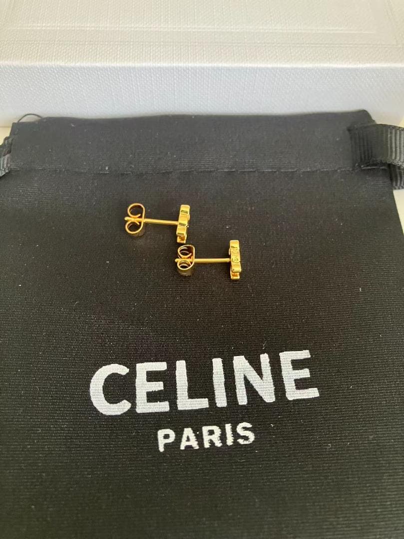 CELINE ゴールドネックレス＆ピアスセット　ノベルティ