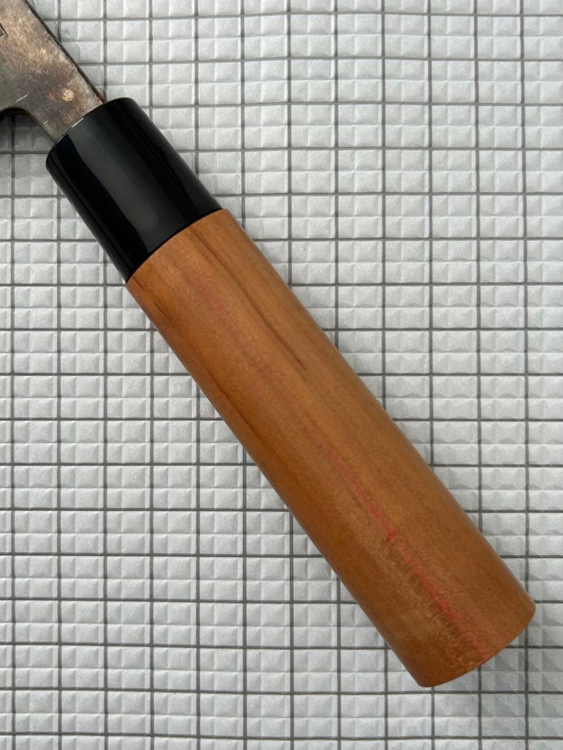 包丁 菜切包丁 菜切 安来鋼青紙２号 165mm 黒打ち チェリーシノギ柄 ①