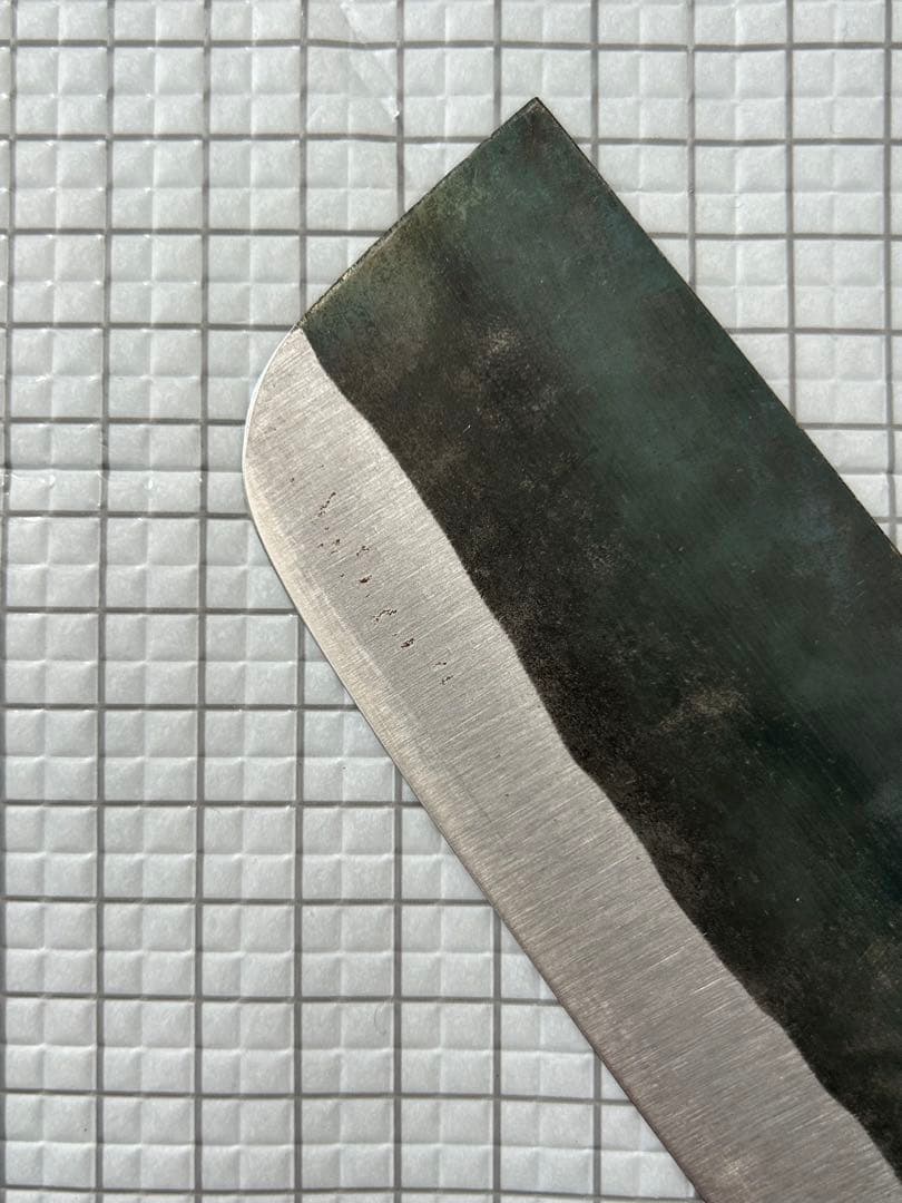 包丁 菜切包丁 菜切 安来鋼青紙２号 165mm 黒打ち チェリーシノギ柄 ①