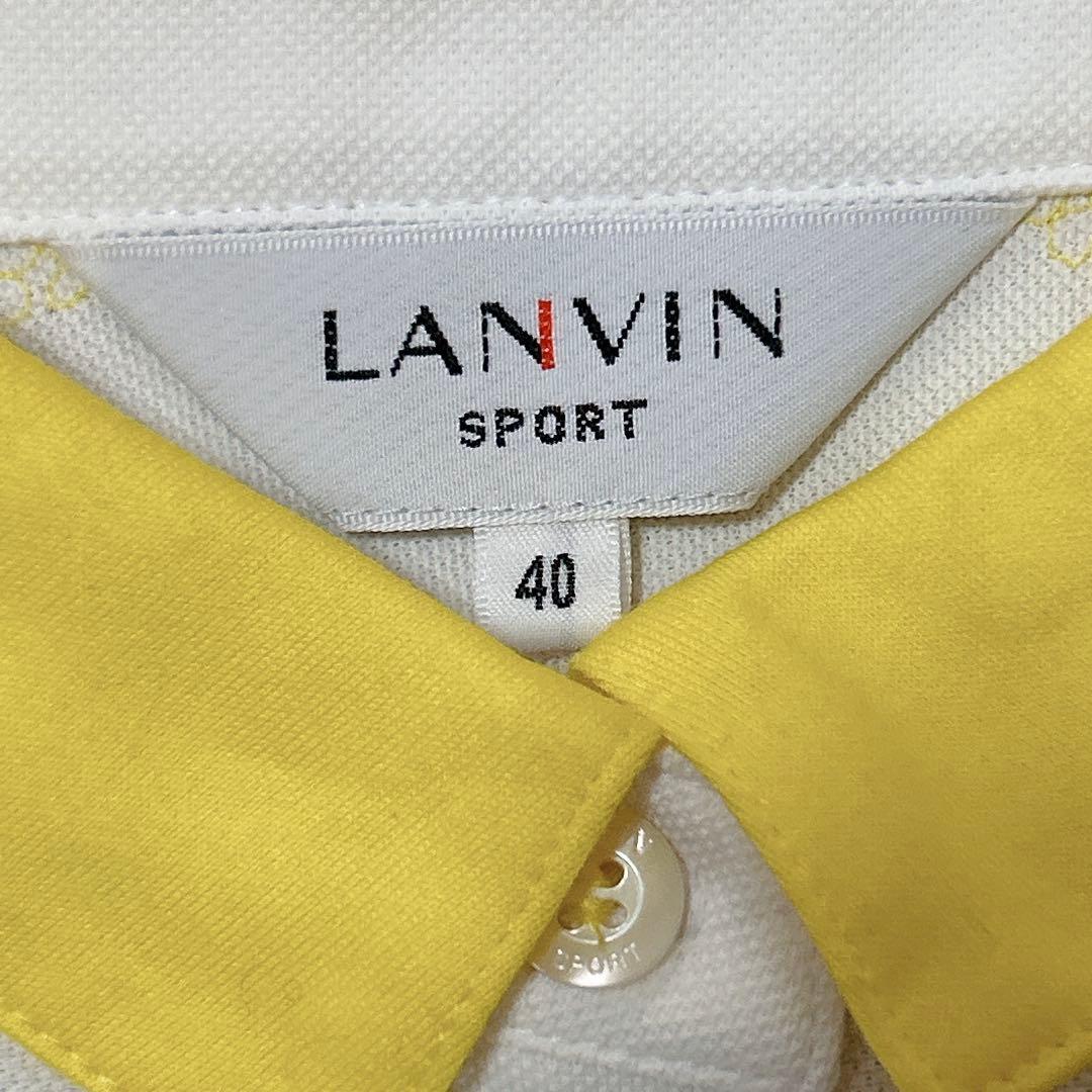 未使用級 ランバンスポール LANVIN SPORT ゴルフポロシャツ 黄 L