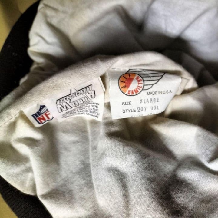 DOLPHINS JEFF HAMILTON 一部本革 レザー ブルゾン XL
