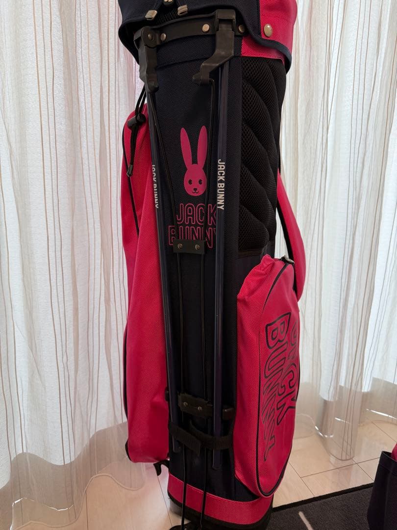 JACK BUNNY ピンク キャディバッグ他 バッグ カバー USED 美品