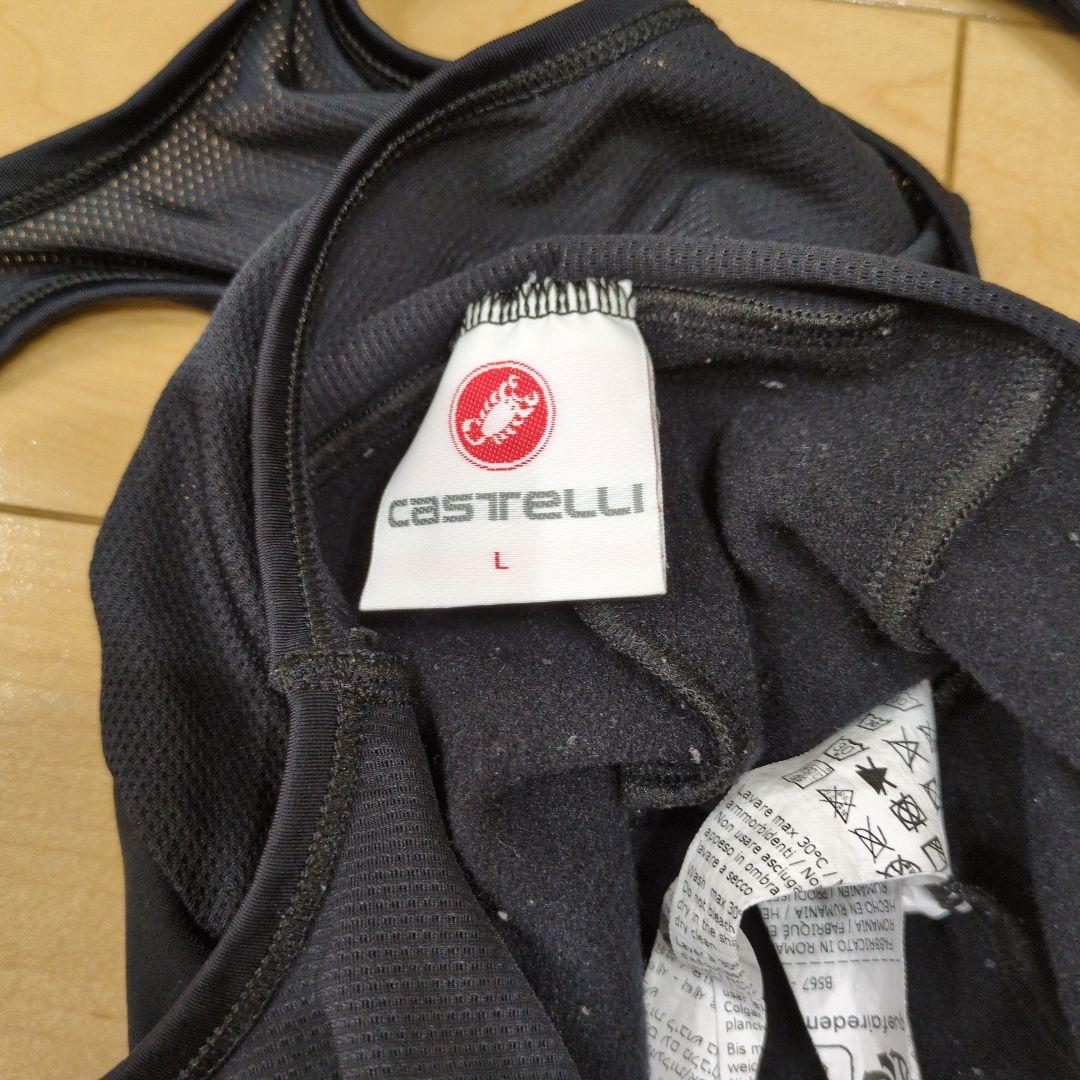 【Castelli】ENTRATA ビブタイツ L 冬用 裏起毛 6–14℃