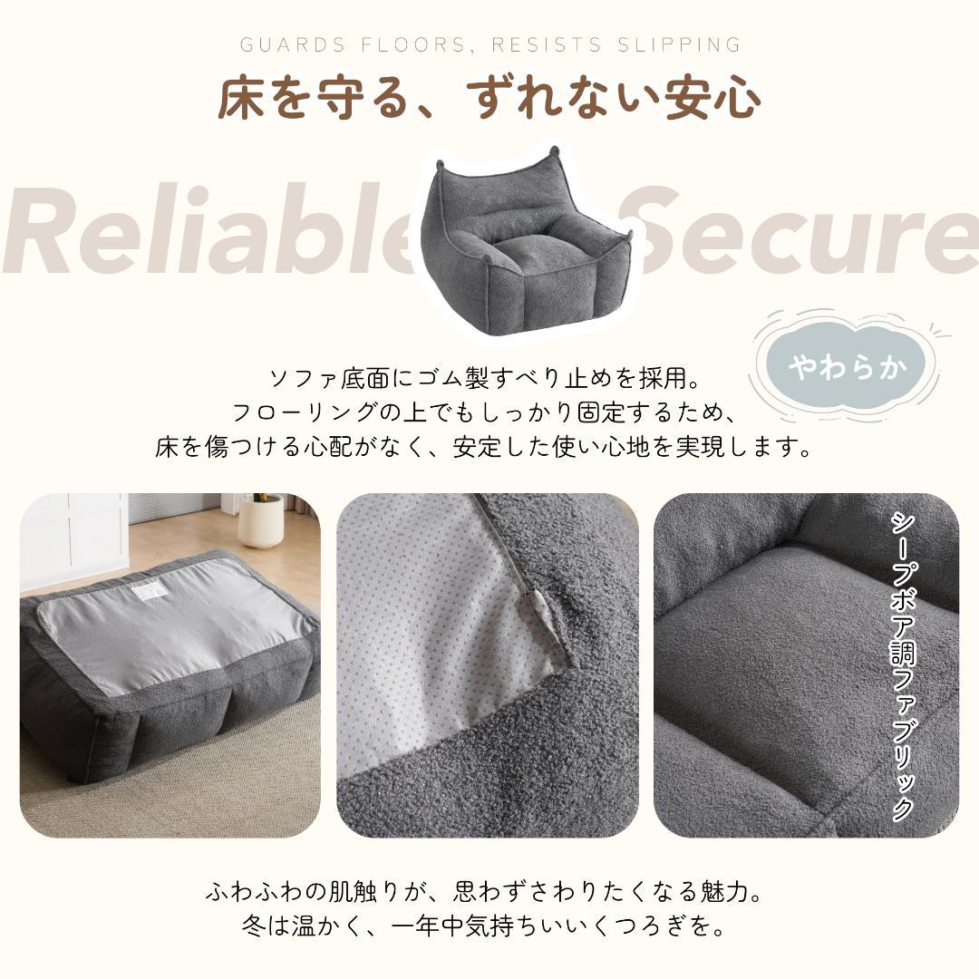 【一人掛けソファ / ブラウン】圧縮ソファ クッションソファー ふわふわ感