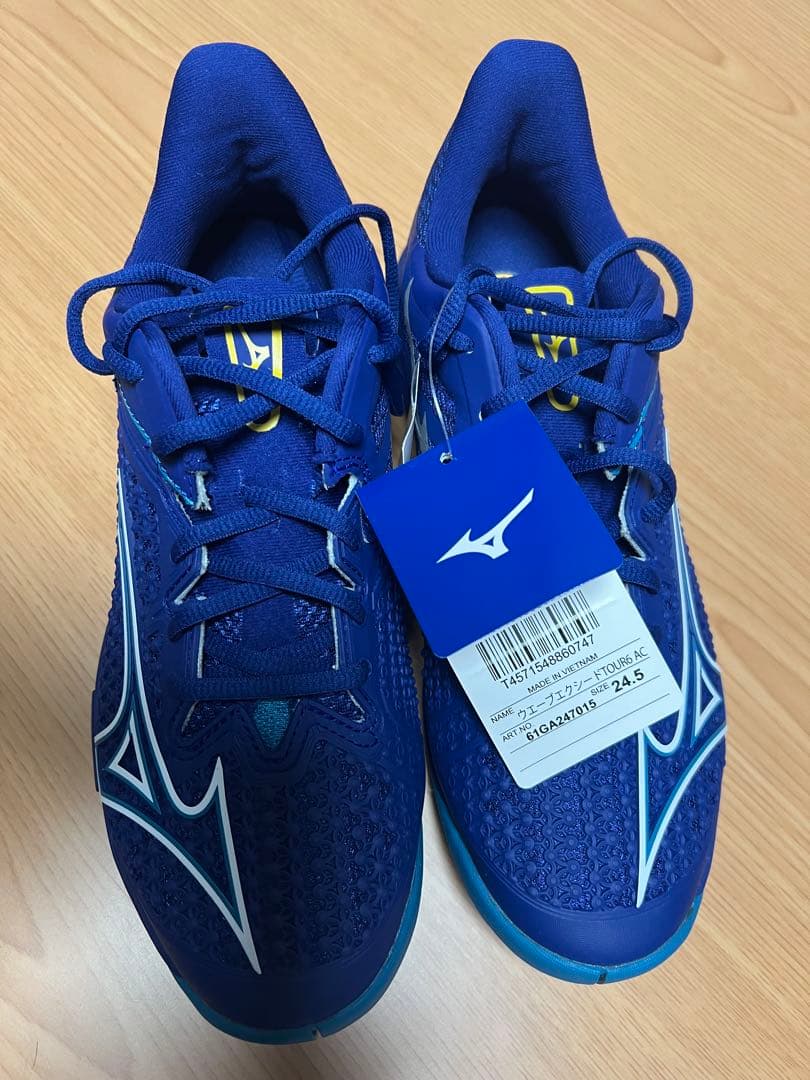 Mizuno テニスシューズ ネイビー 24.5cm 男女兼用