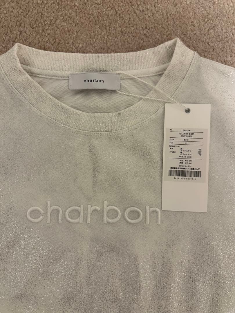 新品　charbon FOIL PRINT SHORT SEWATSHIRTS