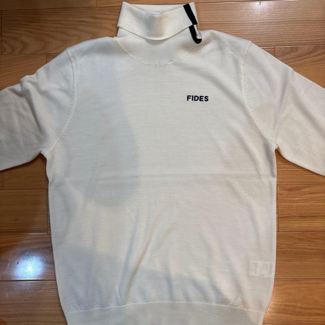25日まで限定値下げ！☆FIDES GOLF タートルニット L アイボリー