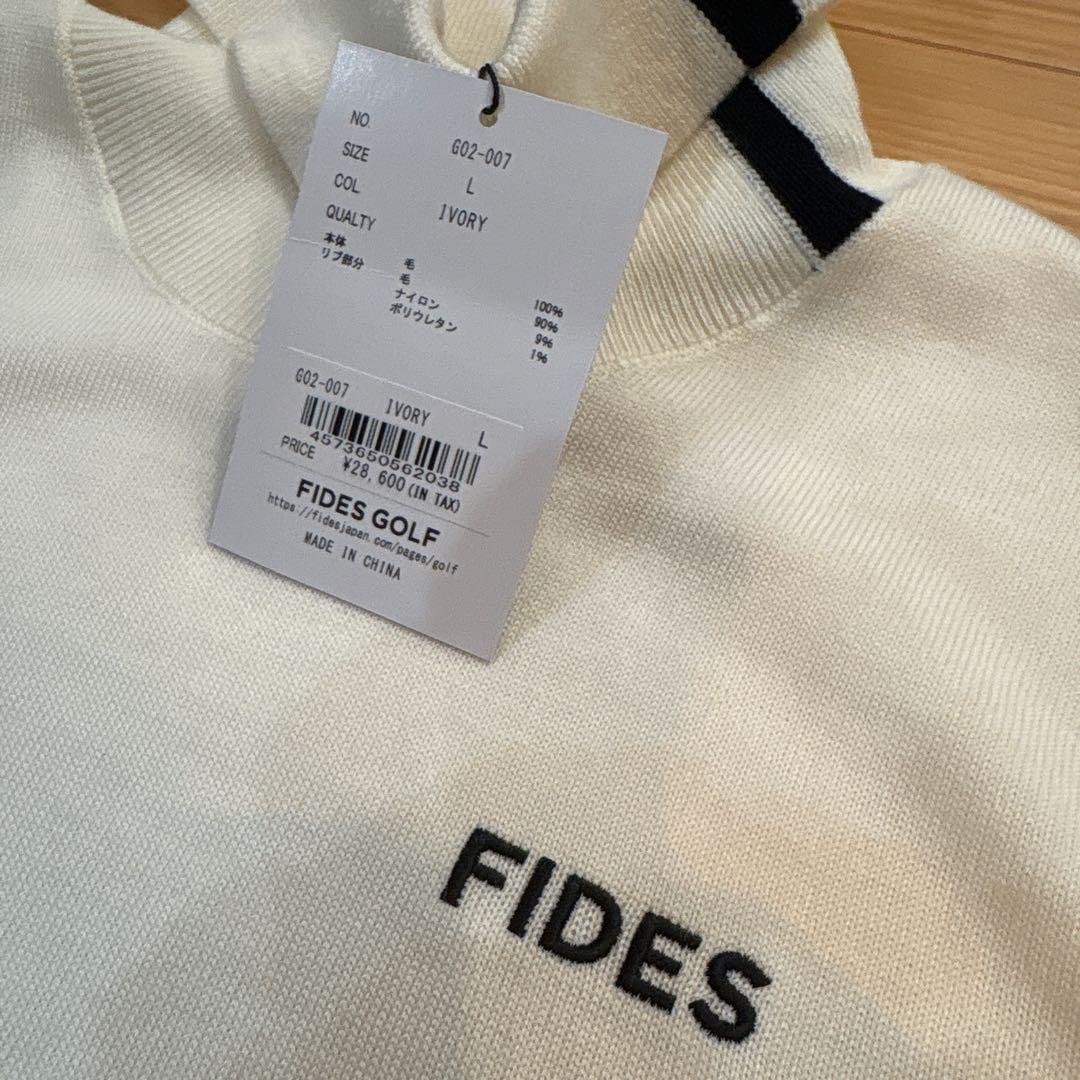 25日まで限定値下げ！☆FIDES GOLF タートルニット L アイボリー