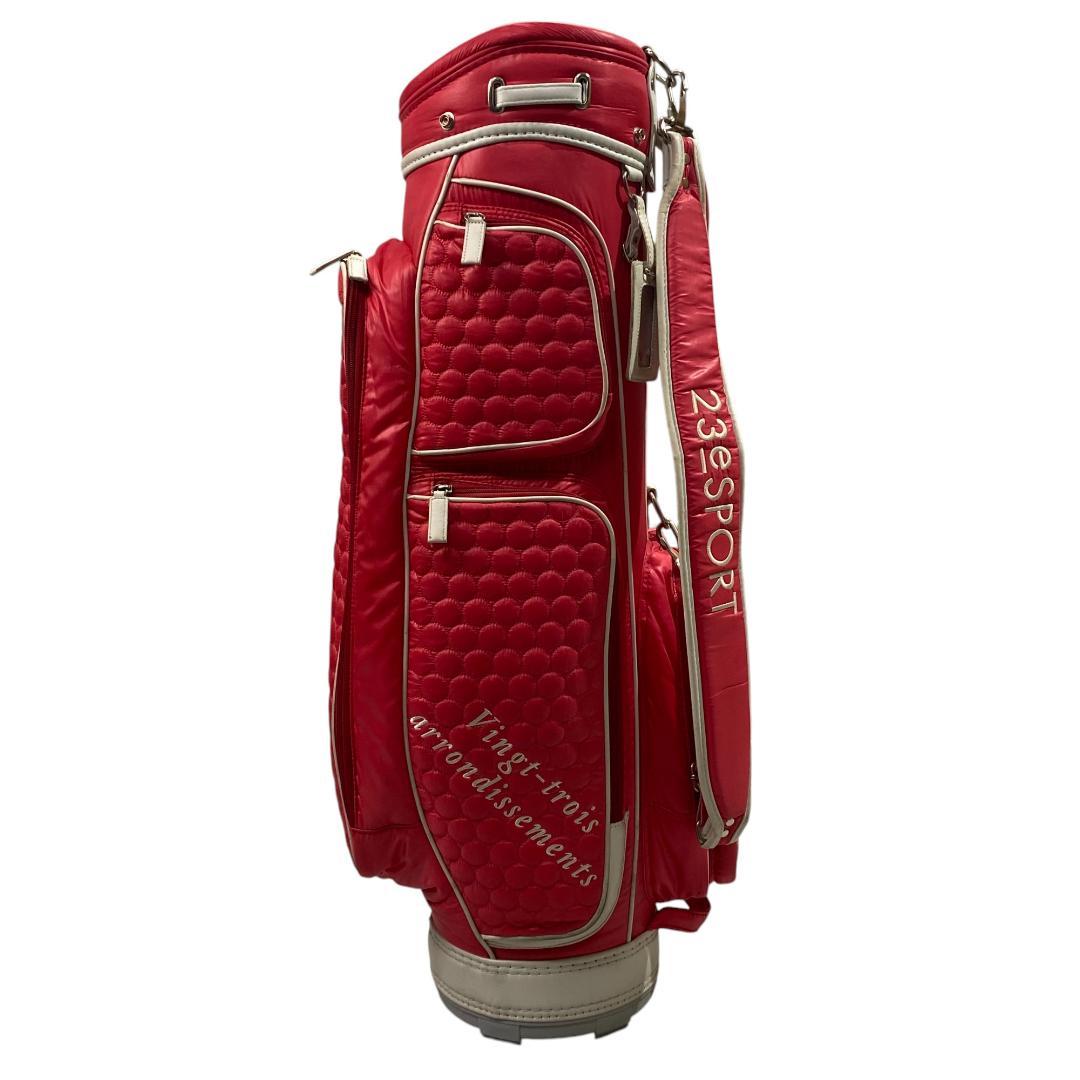 23区GOLF ニジュウサンクゴルフ キャディバッグ レッド 8.5型 5分割