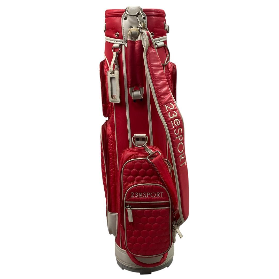 23区GOLF ニジュウサンクゴルフ キャディバッグ レッド 8.5型 5分割
