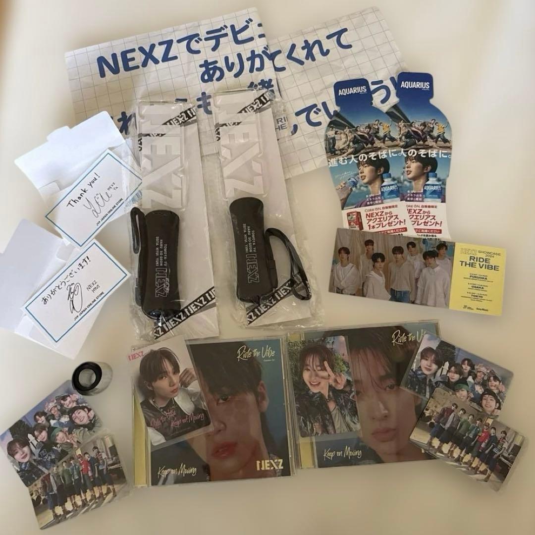 ネクスジNEXZデビューショーケース一式セット　入場特典トレカ初期ペンラ銀テ2本