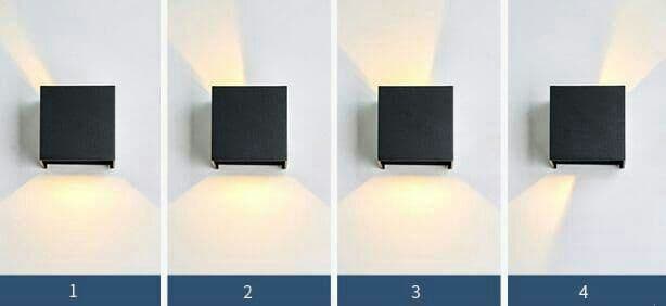 LED ウォールライト 屋内および屋外での使用 調整可能なビーム角度 2個入5