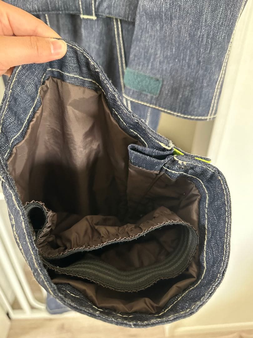 【美品】デニムファー付きスノーウェア　Mサイズ