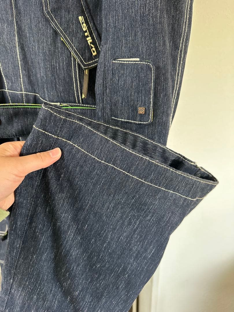 【美品】デニムファー付きスノーウェア　Mサイズ