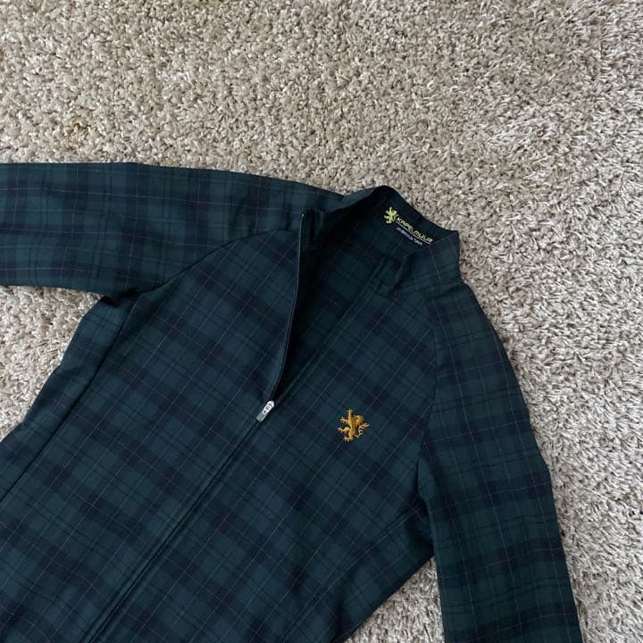 美品 カペルミュール サイクリング ジャージ タータンチェック グリーン XS