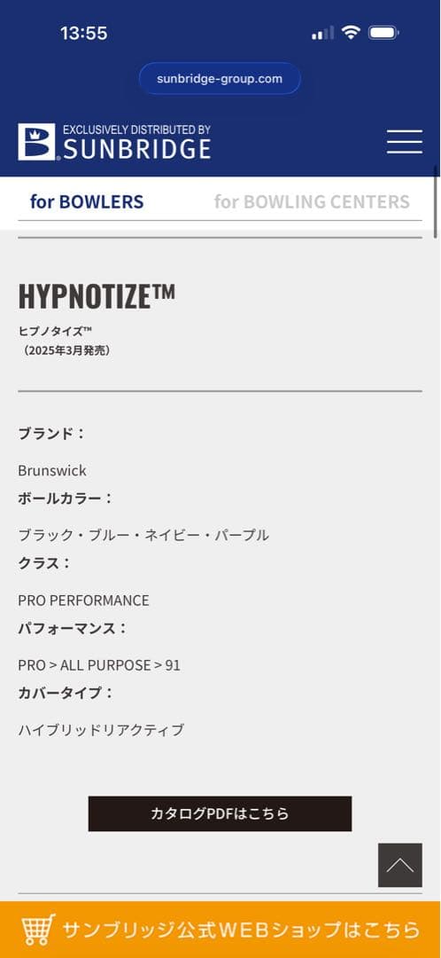 ブランズウィックHYPNOTIZE