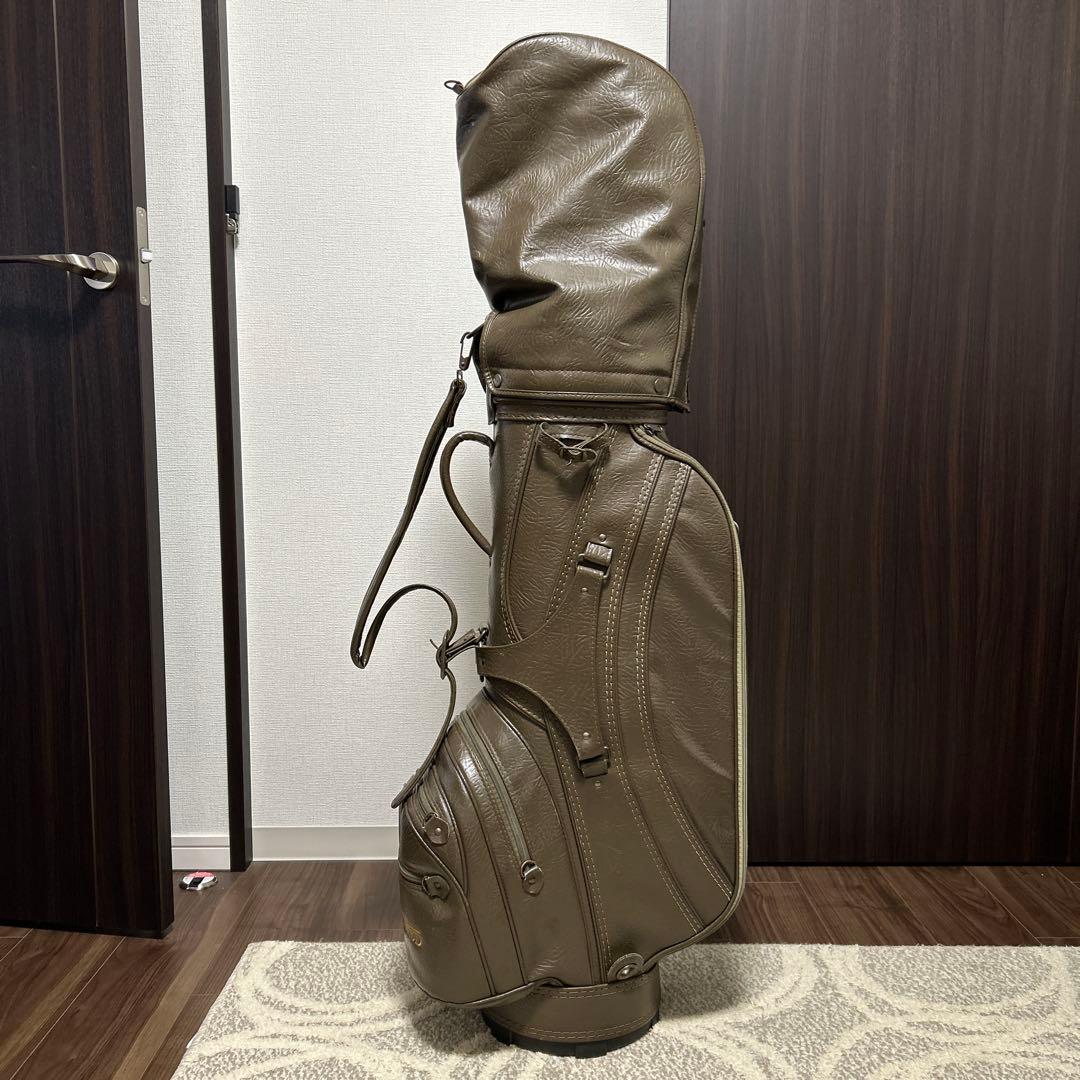 【希少品】廃番 WILLE WOOD ブラウン 合成皮革 ロングキャディバッグ
