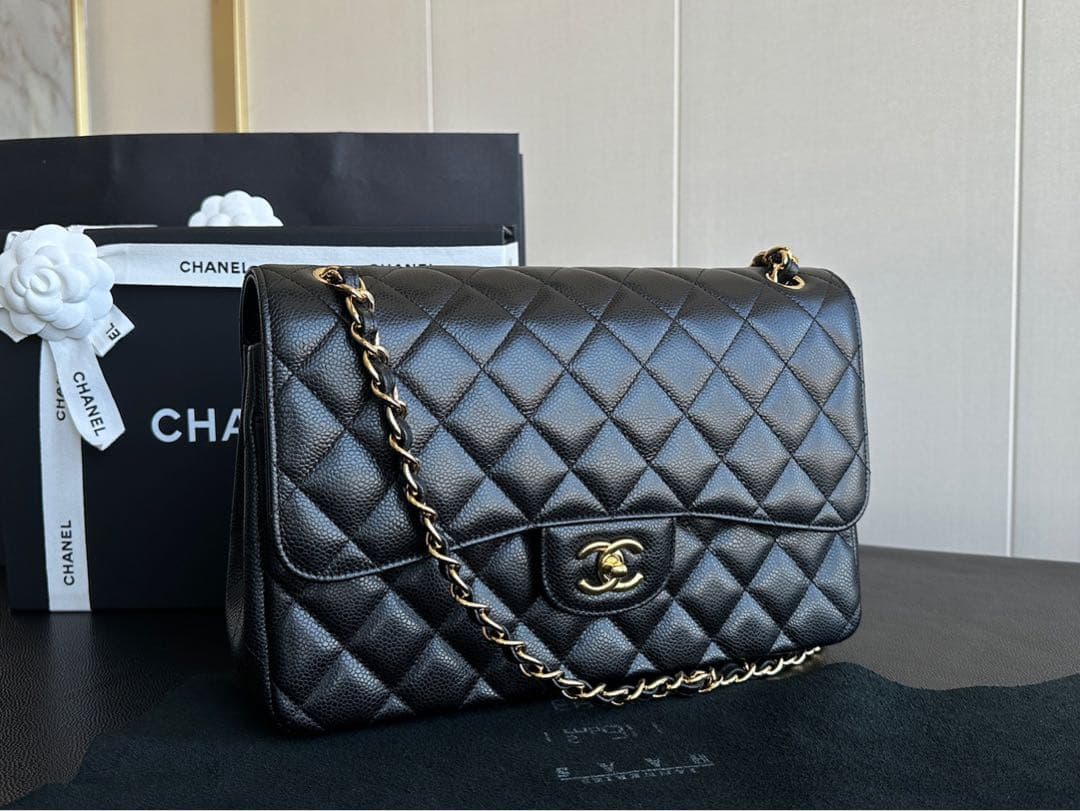 Iggy マトラッセ 30 キャビアスキン 黒金 新品