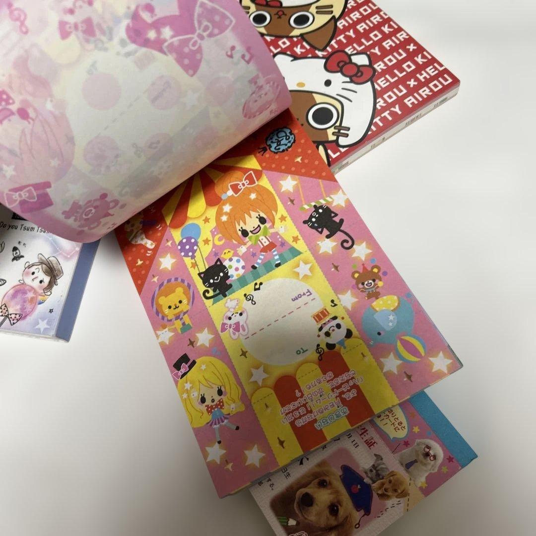 平成レトロ　メモ帳　カミオジャパン　ハローキティ ディズニー　サンリオ　シール