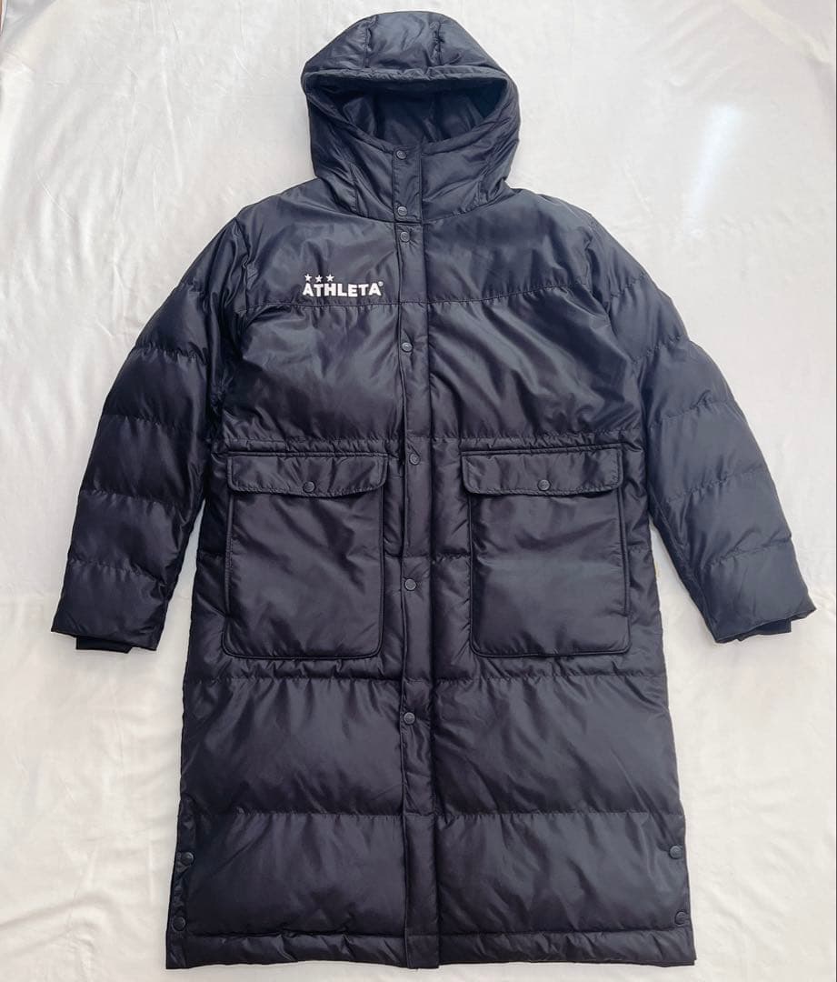 【美品】ATHLETA アスレタ ロング　ベンチコート　黒　L
