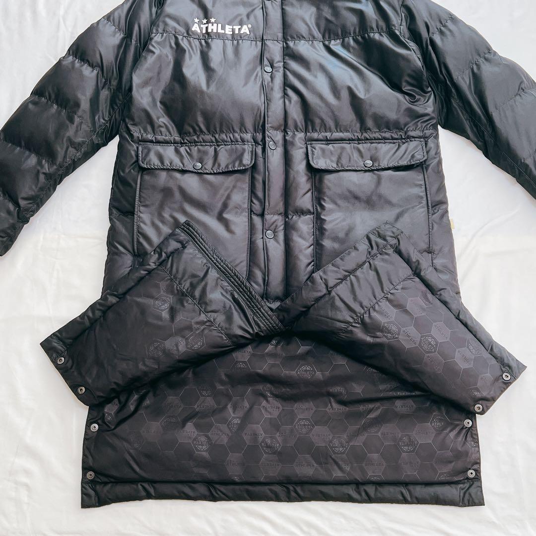 【美品】ATHLETA アスレタ ロング　ベンチコート　黒　L
