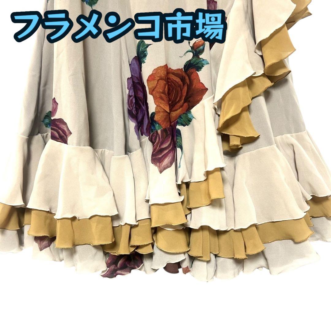 ～*～様 定価1.5万円★フラメンコ スカート ファルダ 衣装 練習 花柄 新品