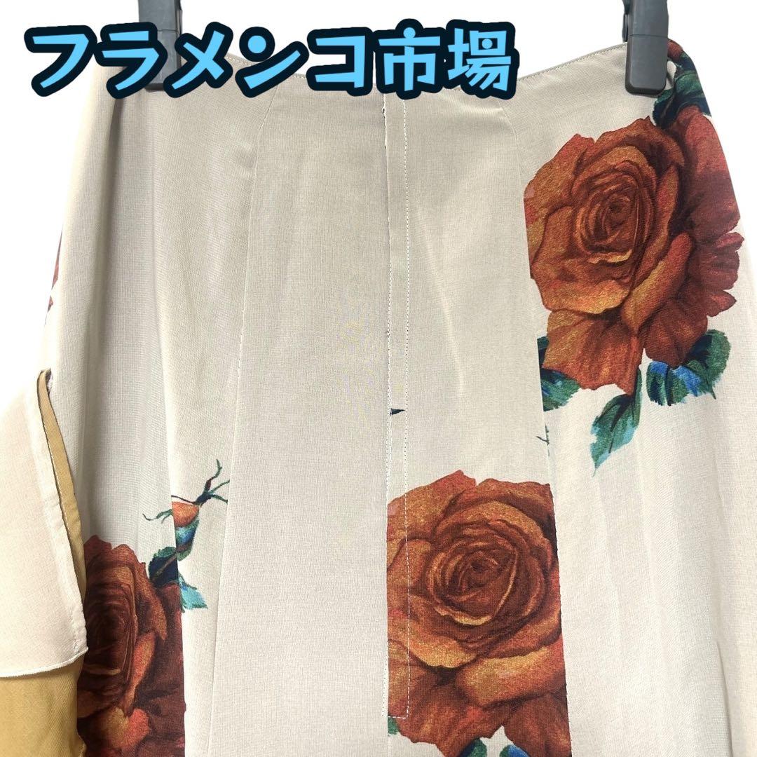 ～*～様 定価1.5万円★フラメンコ スカート ファルダ 衣装 練習 花柄 新品