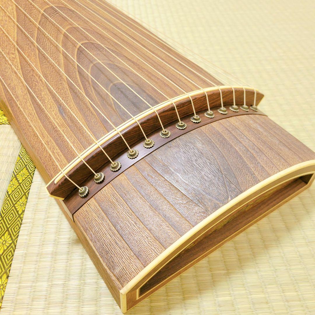 高級 和琴 お琴 琴 くり甲 すだれ彫 蒔絵 和楽器 弦楽器 13弦 伝統楽器