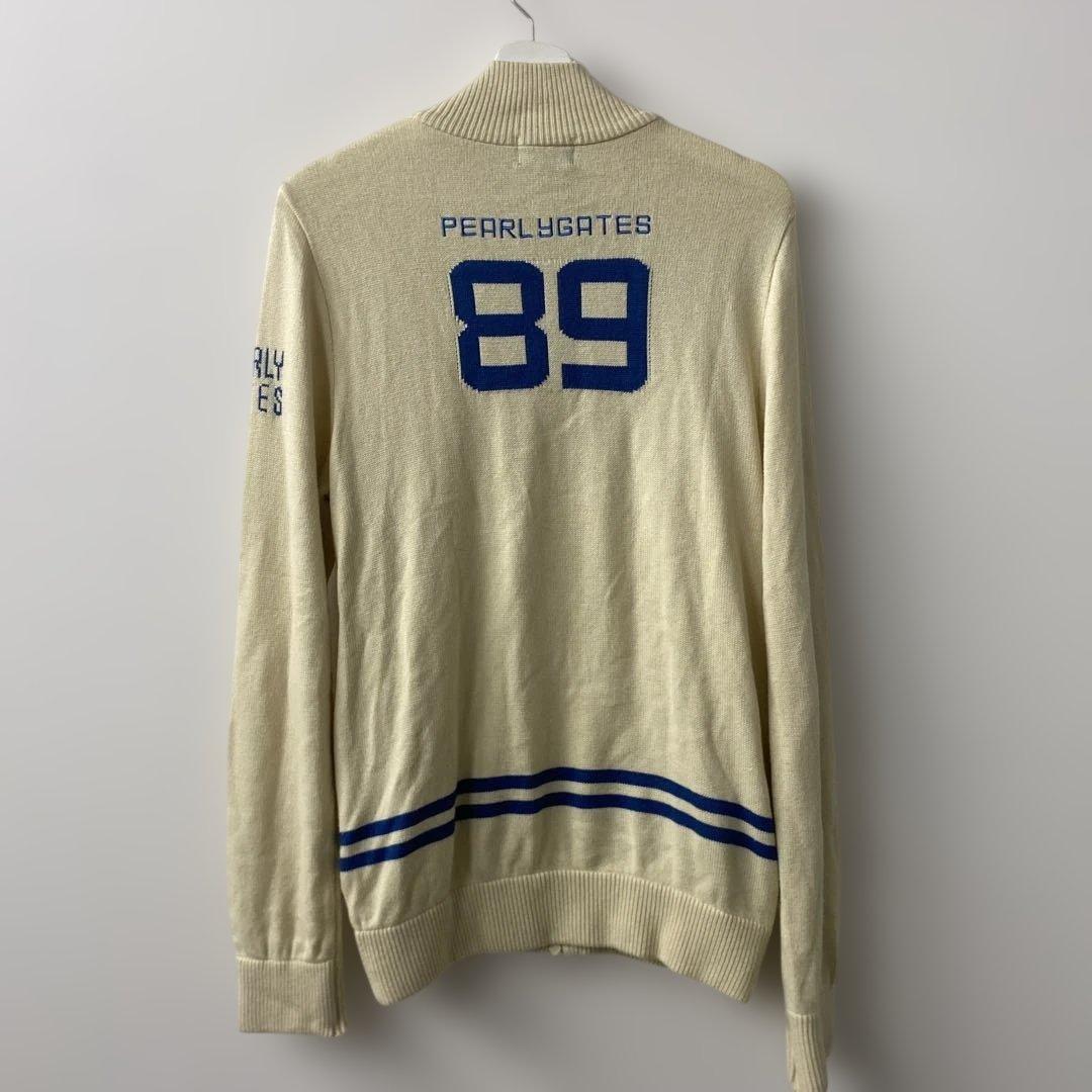 パーリーゲイツ サイズ5 ジップアップセーター ベージュ