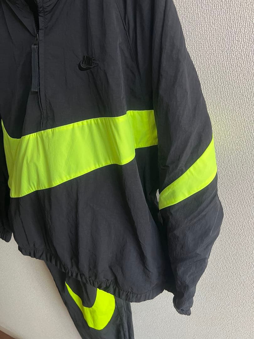 NIKE ビッグスウッシュ ナイロン セットアップ L/XL ブラック