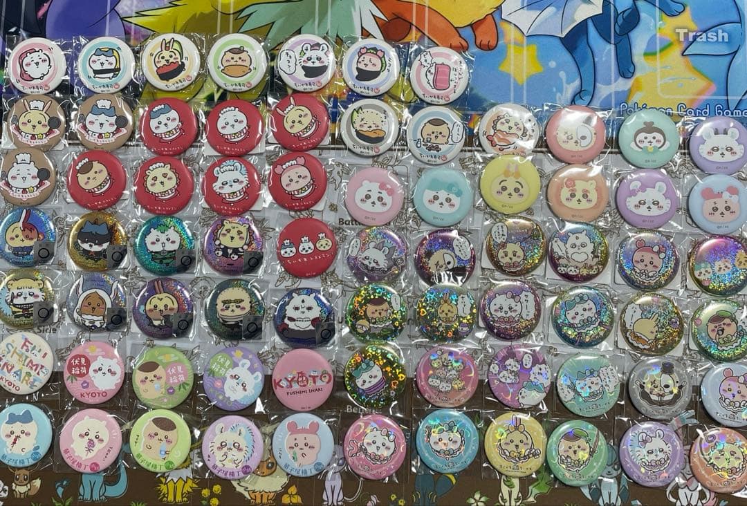 り*。様 ちいかわ 缶バッジ 大量まとめ売り 73個