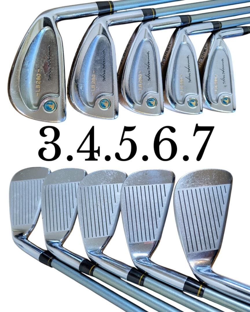 本間ゴルフ hiro honma 軟鉄アイアン LB-280 青モグラ 10本組