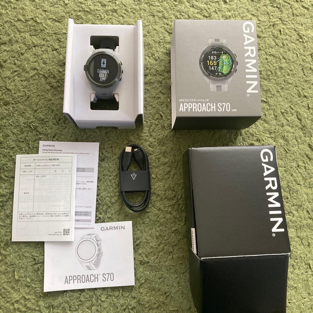 早い者勝ち　GARMIN S70 42mm GPSゴルフスマートウォッチ