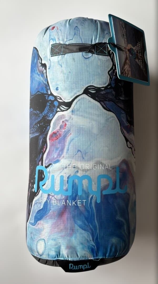 【新品】 RUMPL ランプル　アウトドア ブランケット　ブルー　マーブル　海