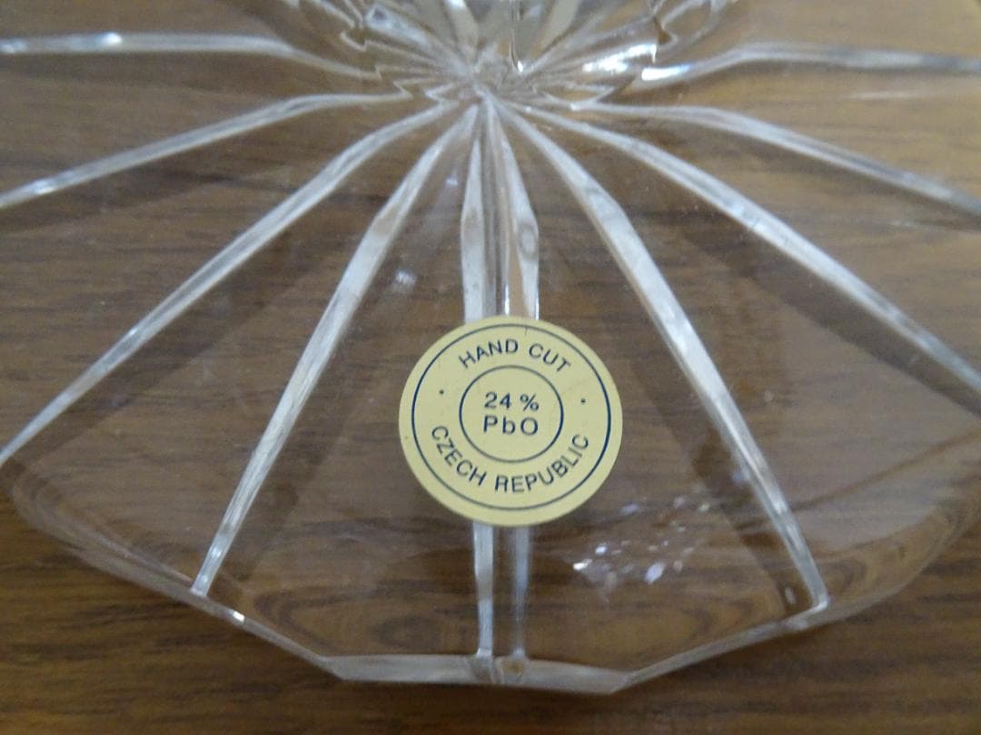 Bohemia glass　　ボヘミア　花瓶　ja-12