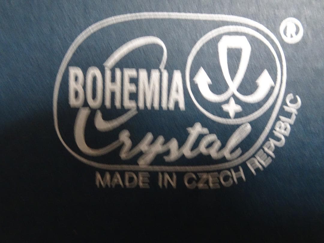 Bohemia glass　　ボヘミア　花瓶　ja-12