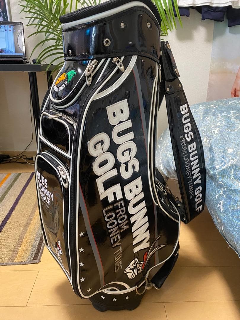 バックスバニー　キャディバッグ　エナメル黒