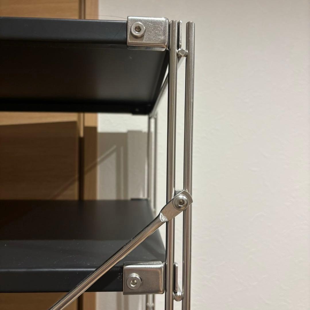 【送料込】無印スチールユニットシェルフ　スチール棚　ダークグレー