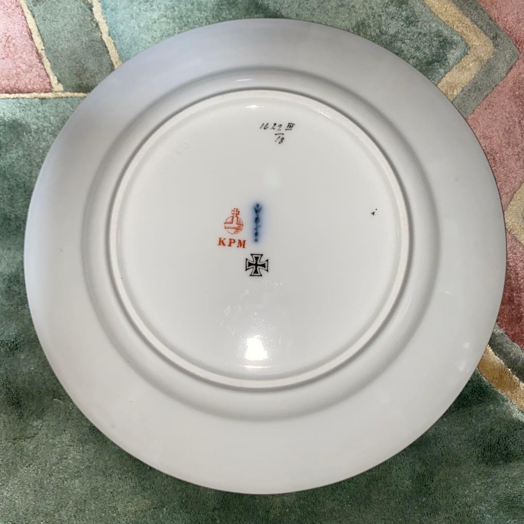 KPM ケーキ皿　17cm 黒十字ハーケンクロイツ