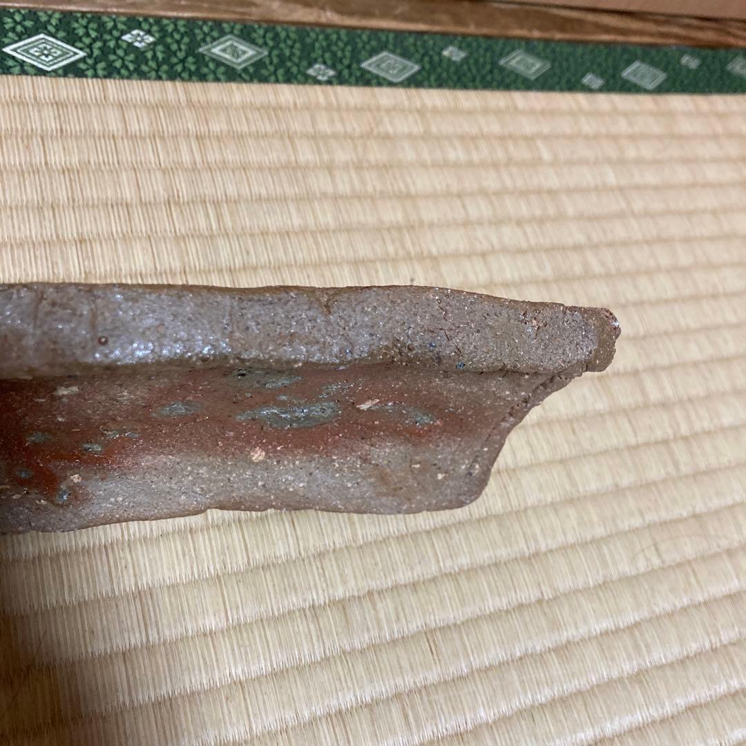 國吉清尚　焼き締め珊瑚紋　板皿　向付