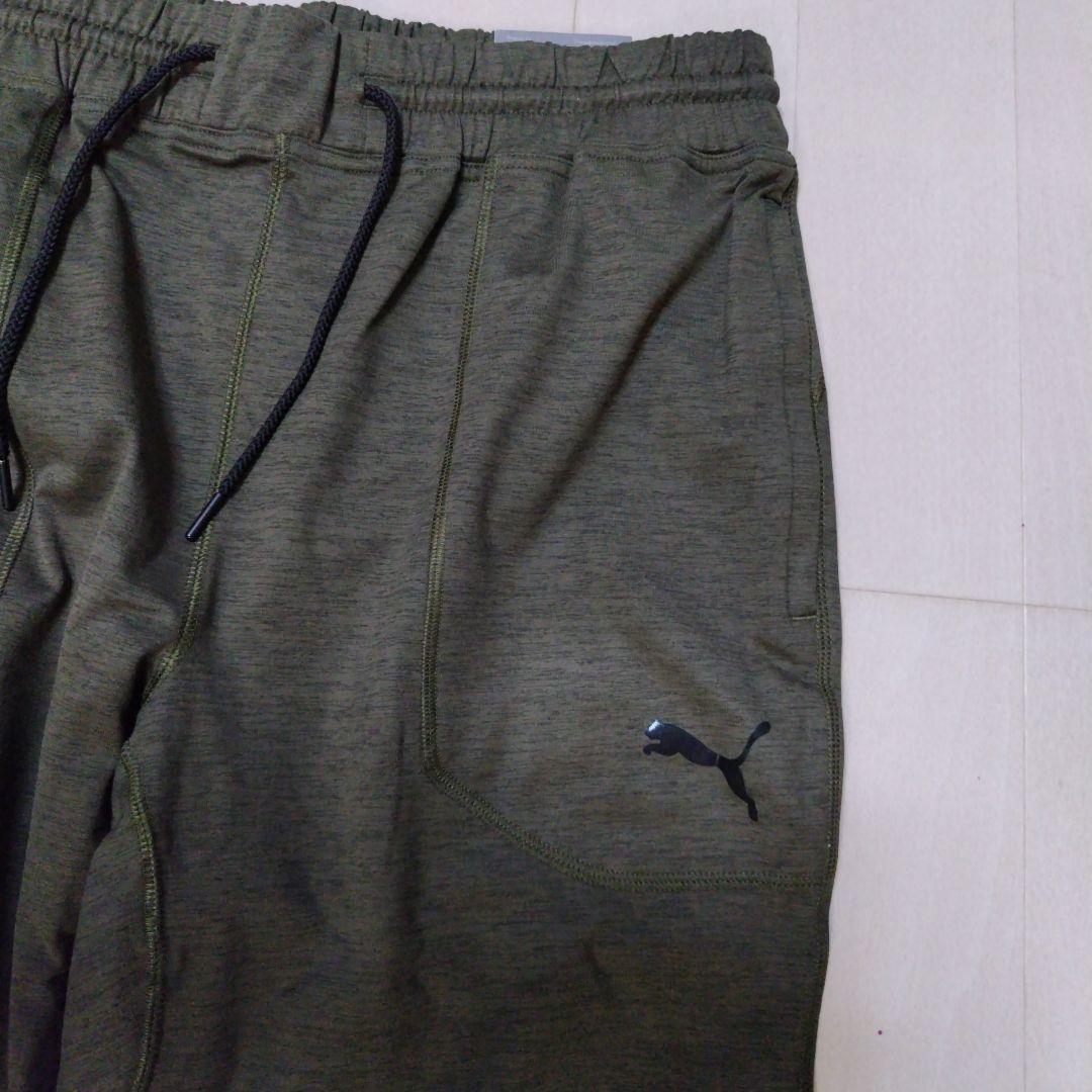PUMA オリーブグリーン ジャージパンツ レギュラーフィット　XL