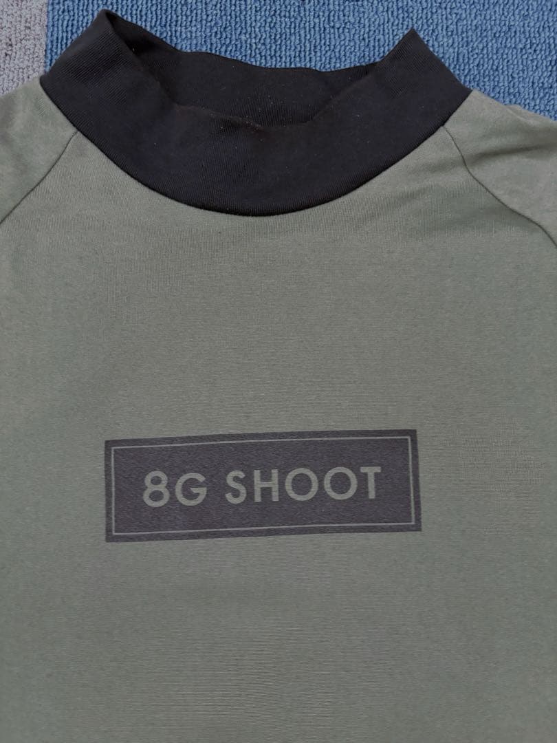 メンズウェア 8G SHOOT BOX LOGO MOCK NECK TEE KHAKI L