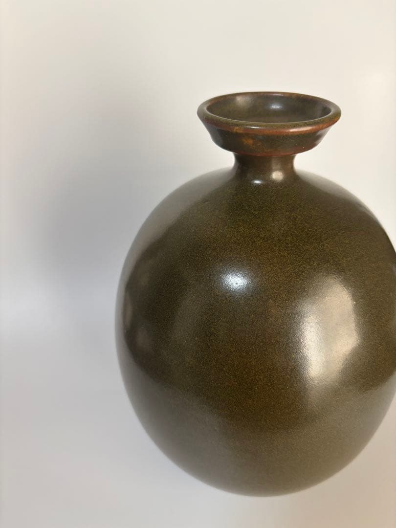 苗代川焼　薩摩焼　沈壽官　壽官　花入　徳利　高さ18cm×幅13cm