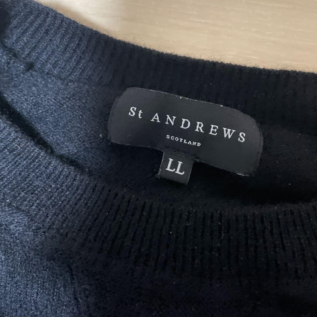 St ANDREWS 黒カシミヤニットセーター LL