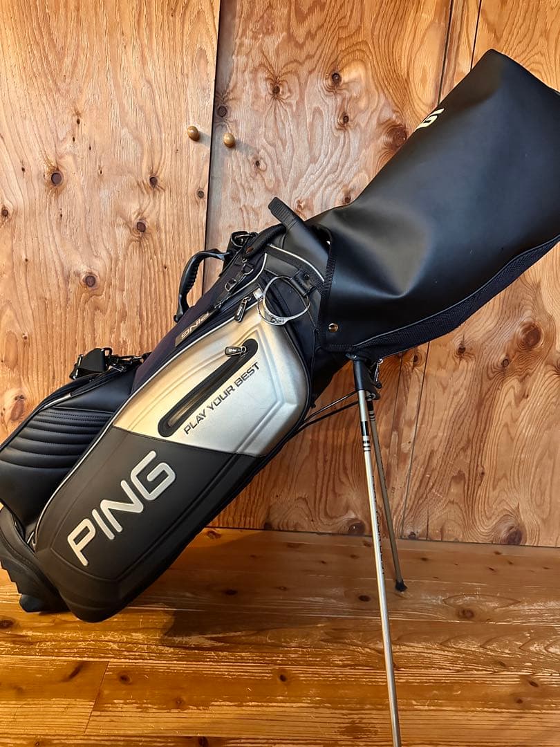 PING スタンドキャディバッグ 防水カバー付き
