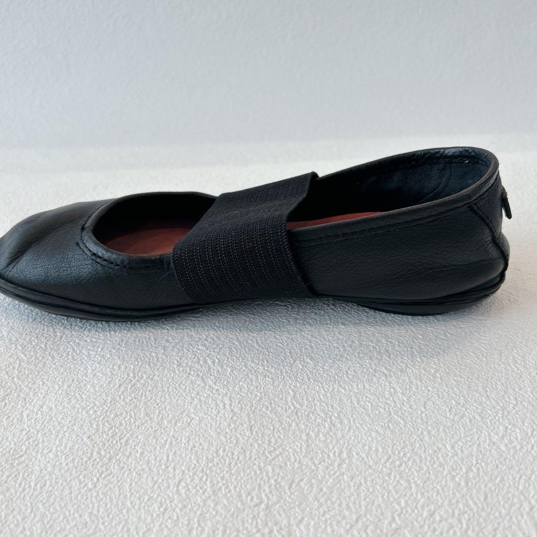 定番✨CAMPER ライトニナ　フラットシューズ　ブラック 36 レザー　黒